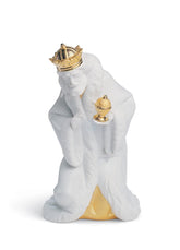 King Melchior Nativity Figurine, Golden Luster